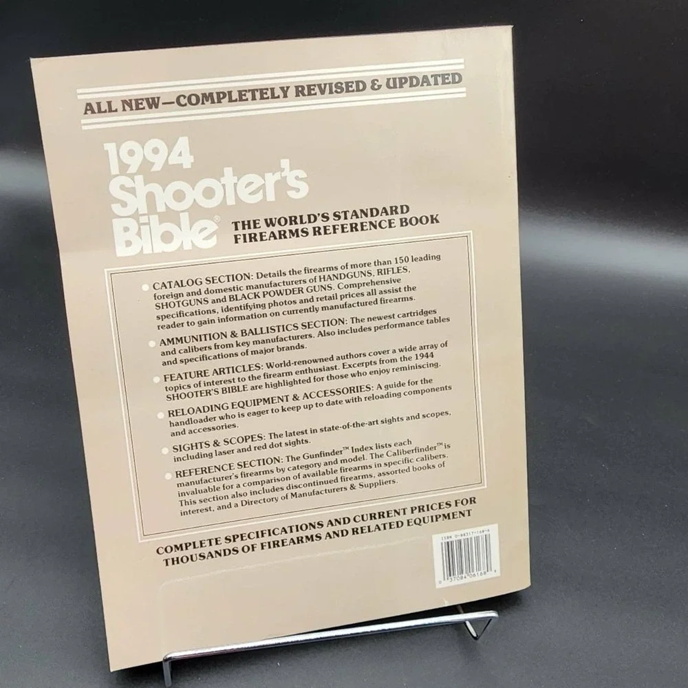 Shooter's Bible No. 85 1994 Edition Softcover Book New Old Stock Firearms Guide‎